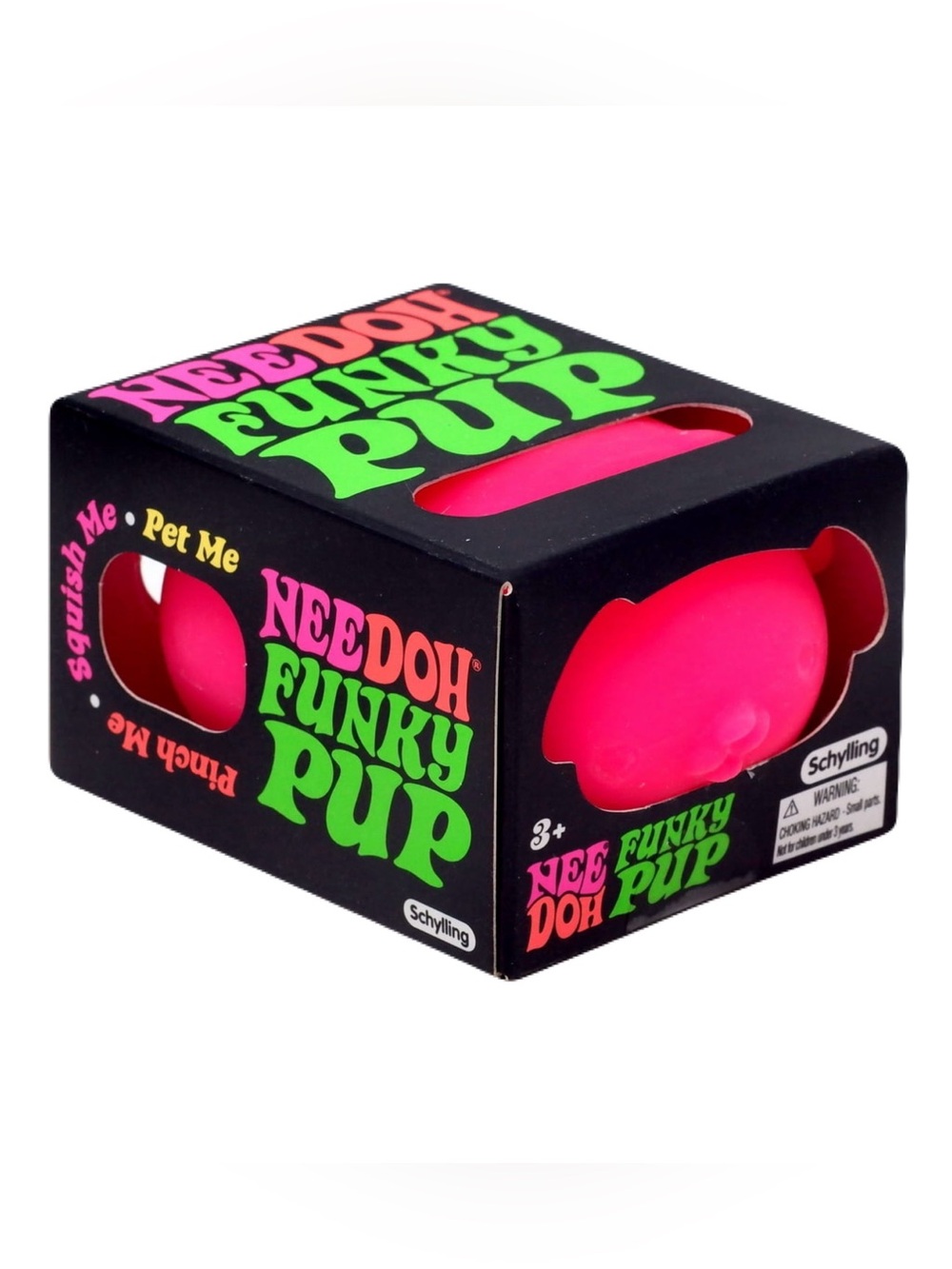 Schylling NeeDoh Funky Pup Pink NEW